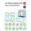 KKV- DIY Beads - Fantasy Castle - Cute Animal - Rainbow Park - Colorful candy Land 3in1 Beauty set