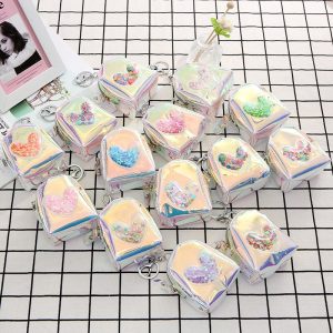 Koin Dompet Wanita Gantungan Kunci Mini Tas Ransel Ritsleting Coin Purse gantungan kunci