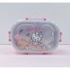Kotak Makan Stainless Steel 2 Sekat Kuromi Melody Cinnamoroll Cars Spiderman | Lunch Box 2 Sekat Anti Bocor sanrio