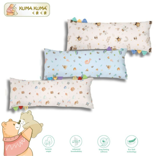 KUMA KUMA - Bantal Guling Tencel New Arrival Pattern (Ukuran | Bantal Guling Rillakkuma / Guling Bayi / Bantal Guling Anak Hikarusa