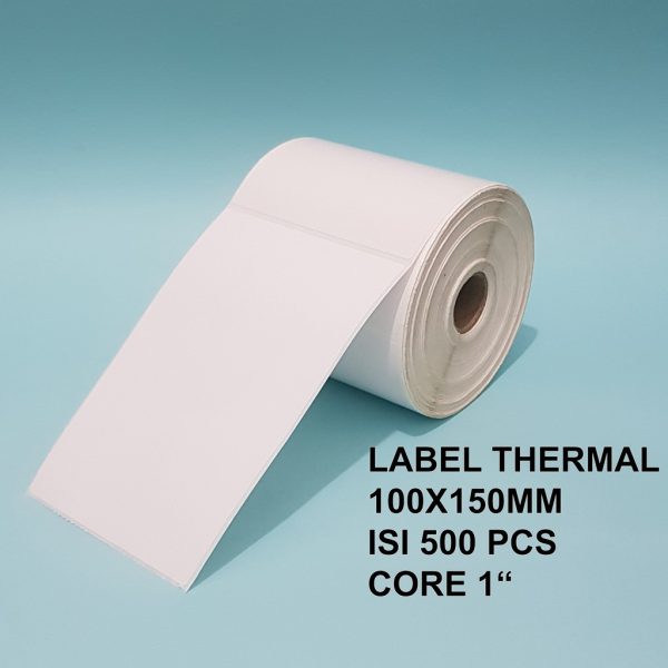 LABEL STICKER BARCODE DIRECT THERMAL 100 X 150 ISI 500 PCS 100MM/150MM KERTAS LABEL ONLINE SHOP