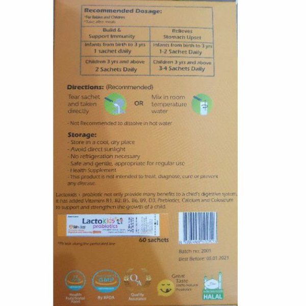 Lactokids Probiotic For Grow and Immunity / per sachet mirip lacto B Lacto kids probiotik anak liprolac lactofit