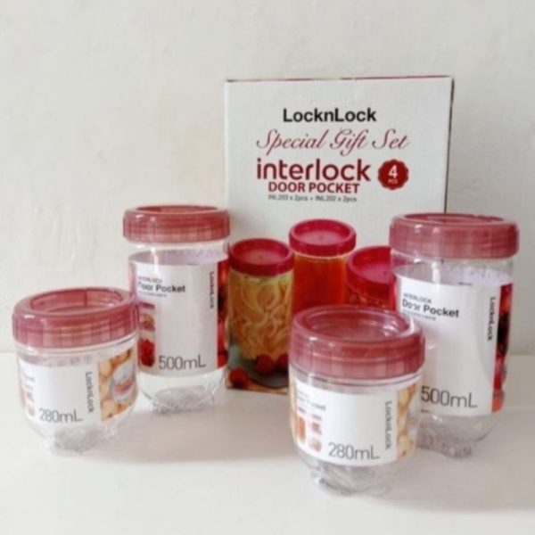 Lock & Lock Lock N Lock Interlock Door pocket Isi 4 Pcs special gift set