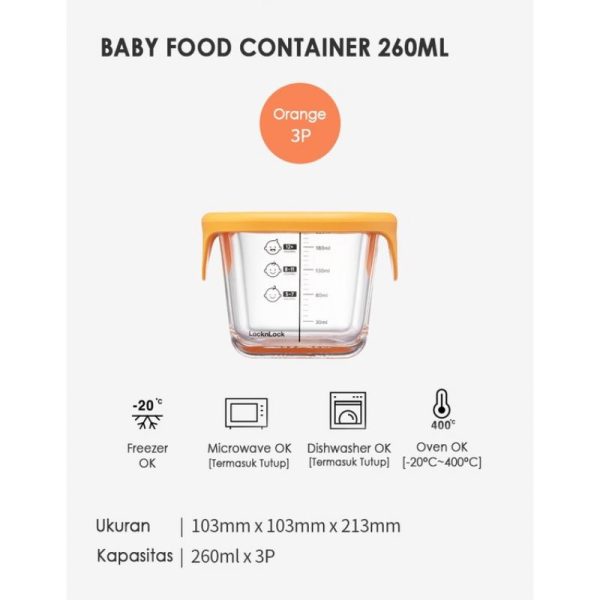 locknlock-silicon-cap-baby-food-container-260ml-1-4 LocknLock Silicon Cap Baby Food Container - 260ml Lock & Lock