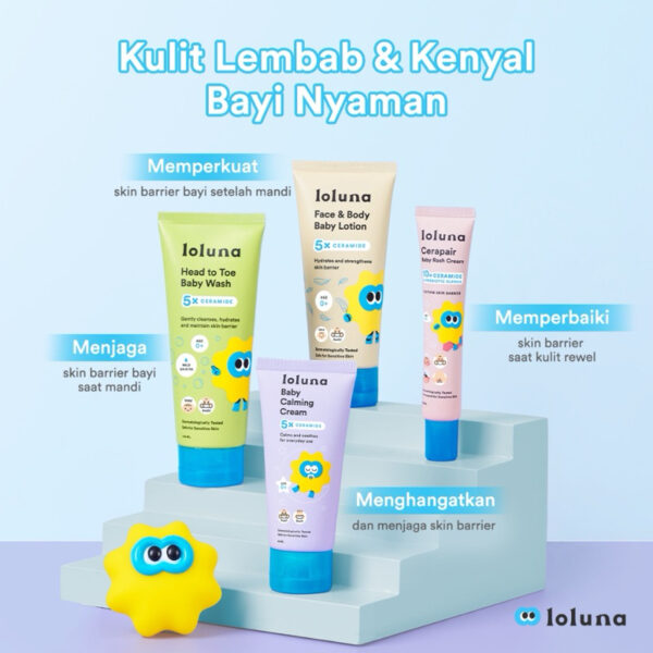 Loluna Head to toe Wash / body Lotion / Hair Lotion / Calming Cream / Cerapair Rash Cream