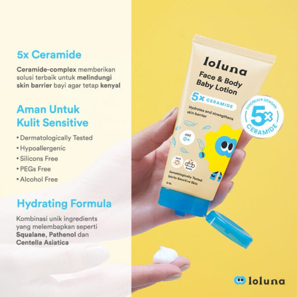 Loluna Head to toe Wash / body Lotion / Hair Lotion / Calming Cream / Cerapair Rash Cream