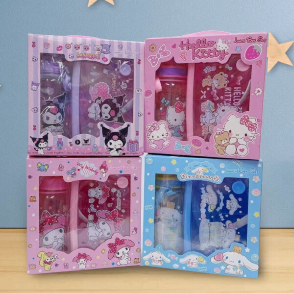 LUNCH BOX SET KOTAK MAKAN SANRIO KUROMI / CINNAMOROL/ MELODY BPA FREE BOX HAMPERS
