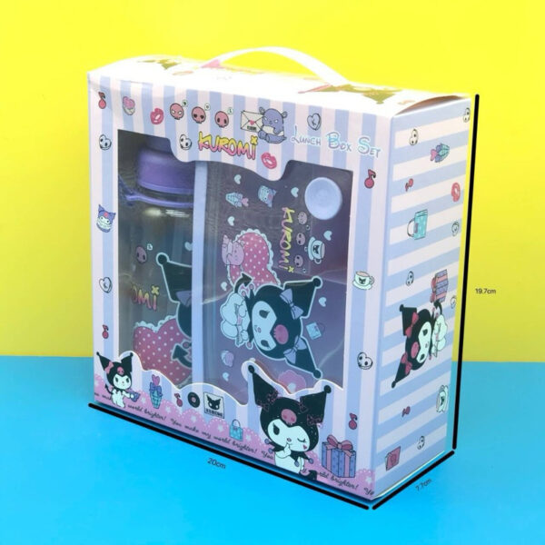 LUNCH BOX SET KOTAK MAKAN SANRIO KUROMI / CINNAMOROL/ MELODY BPA FREE BOX HAMPERS