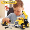 Mainan Mobil Truk Konstruksi DIY Assembling 4 in 1 Engineering Trucks