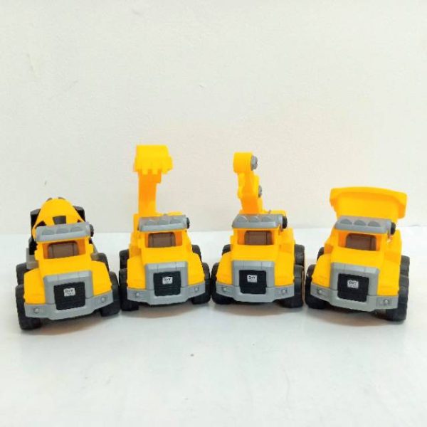 Mainan Mobil Truk Konstruksi DIY Assembling 4 in 1 Engineering Trucks