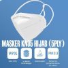 Masker 5ply KN95 Earloop Hijab Headloop fitcare