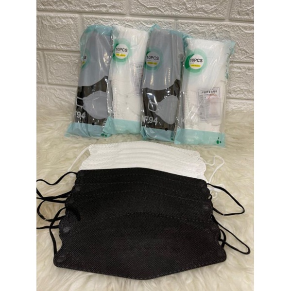 masker KF94 hitam 1pack isi 10pcs korean filter duckbill mouson