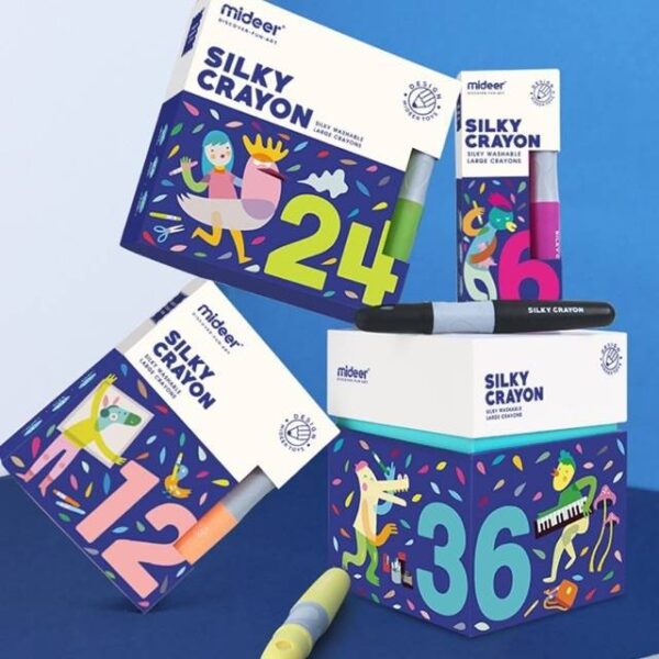 Mideer silky crayon 12 pcs 24 pcs 36 pcs