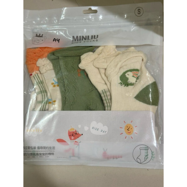 Minliu Kids Socks isi 5 kaos kaki anak impor
