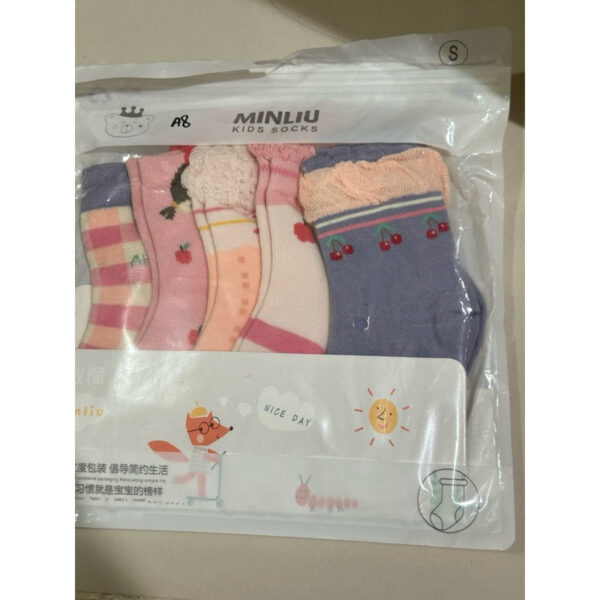Minliu Kids Socks isi 5 kaos kaki anak impor