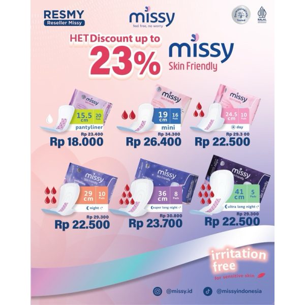 MISSY Pembalut Wanita Pads MISSY PANTYLINER MINI DAY NIGHT SUPER NIGHT