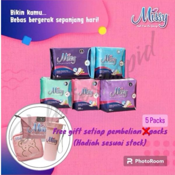 MISSY Pembalut Wanita Pads MISSY PANTYLINER MINI DAY NIGHT SUPER NIGHT