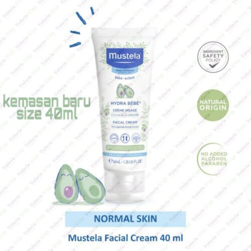 Mustela Hydra Bebe Facial Cream Face Cream / Krim Muka Bayi 40ml 5 ml krim muka sensitif organik mustela cleansing 2in1 200ml
