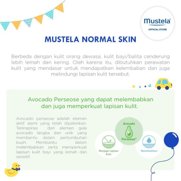 Mustela Hydra Bebe Facial Cream Face Cream / Krim Muka Bayi 40ml 5 ml krim muka sensitif organik mustela cleansing 2in1 200ml