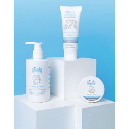 Nuudo Dermaprotect Gentle Cleanser - 250ml Barrier Balm - 50gr Body & Face Cream - 85gr