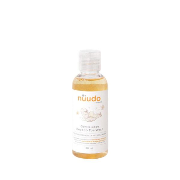 Nuudo Gentle Baby Head To Toe 60ml Nuudo Bubbly Kids Body & Face wash 60ml travel size
