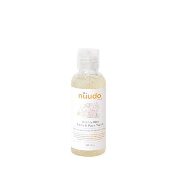 Nuudo Gentle Baby Head To Toe 60ml Nuudo Bubbly Kids Body & Face wash 60ml travel size