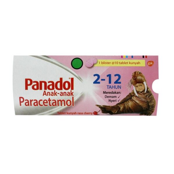 Panadol Anak Chewable / Demam / Nyeri/ Flu / Paracetamol