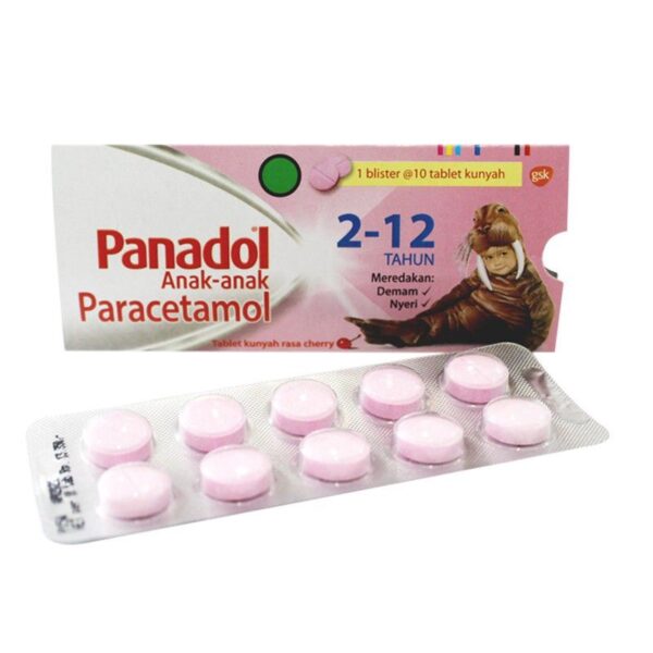 Panadol Anak Chewable / Demam / Nyeri/ Flu / Paracetamol