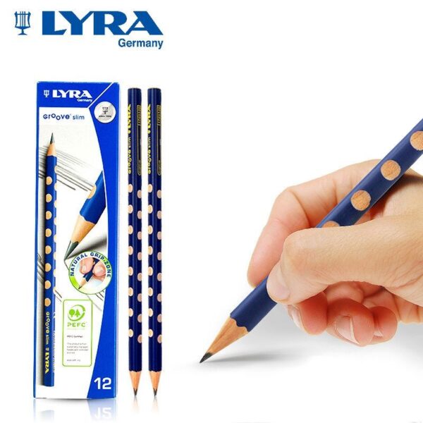Pensil Groove Jumbo Lyra - Graphite Pencil B / 2B - Lyra Groove Pensil Anak Segitiga Junior Triangular Pencil Eraser penghapus pensil latihan anak
