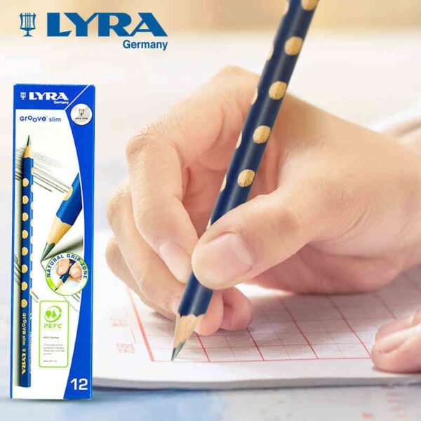 Pensil Groove Jumbo Lyra - Graphite Pencil B / 2B - Lyra Groove Pensil Anak Segitiga Junior Triangular Pencil Eraser penghapus pensil latihan anak