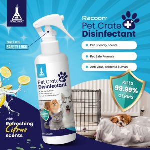 Pet Crate Disinfectant - Pembersih Kandang & Kasur Anjing Kucing RACOON 250ml