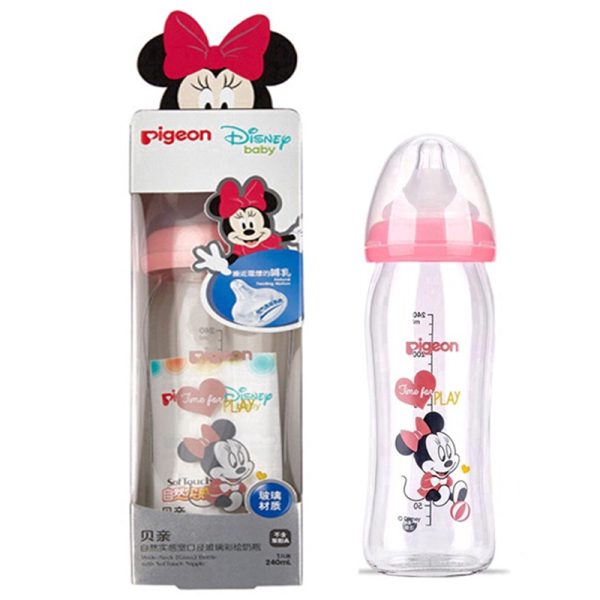 Pigeon Glass Wide Neck Bottle 160ml / 240ml 5oz 8oz Feeding Milk Bottle DOT BPA FREE ppsu