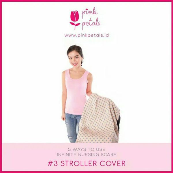 Pink Petals Infinity Nursing Cover Scarf - Bali Beach