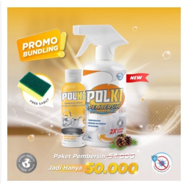 POLKI PEMBERSIH KERAK KACA PANCI STAINLESS STEEL FREE SPONS POLKI PEMBERSIH KULKAS 400GR