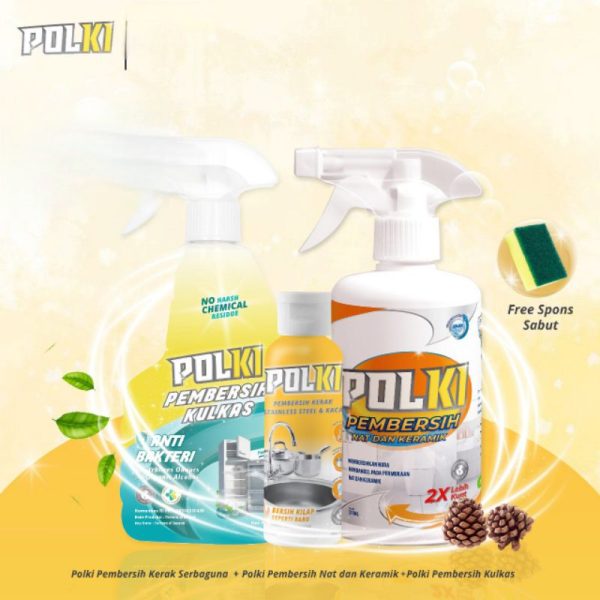 POLKI PEMBERSIH KERAK KACA PANCI STAINLESS STEEL FREE SPONS POLKI PEMBERSIH KULKAS 400GR