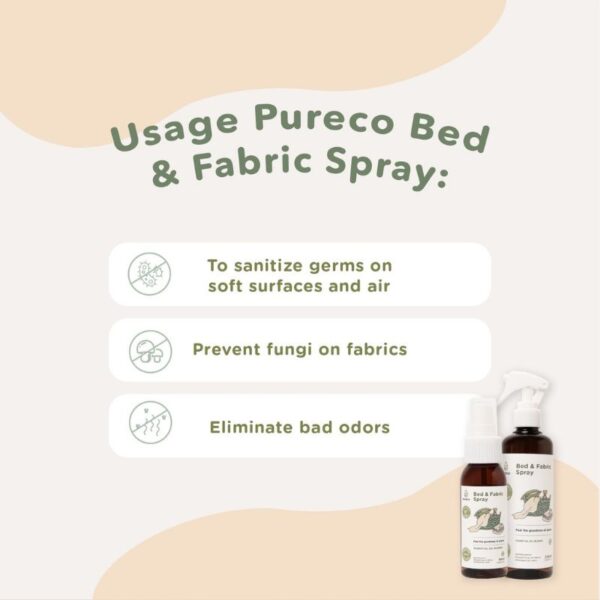 Pureco Bed & Fabric Spray Bed Spray Bed Linen Spray sanitizer spray sanitizer bed spray tungau debu