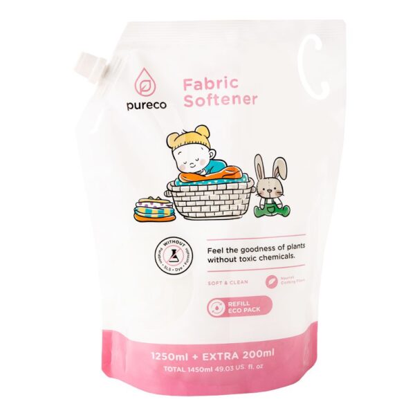 Pureco Liquid Detergent Softener Dishwash 1450ml 1.45L Pureco Pouch Sized -1450ml