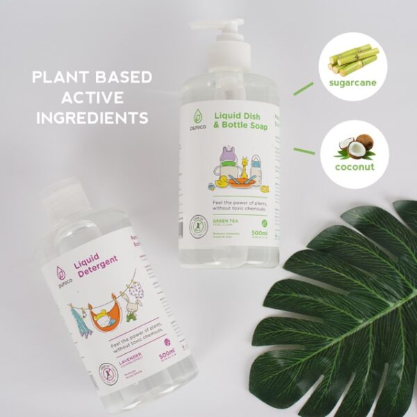 Pureco Liquid dish & bottle soap baby / sabun cuci botol bayi piring makan baby pure co 100 500 900