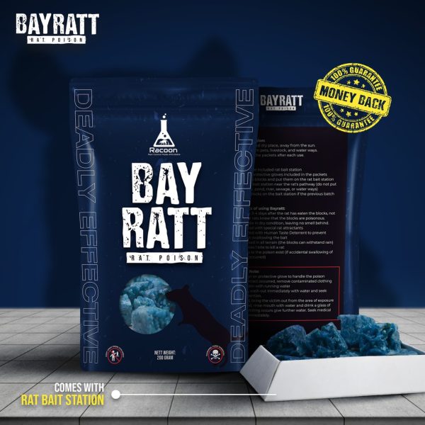 Racoon Bay ratt Racun Tikus BAYRATT Mati Kering Tidak Meninggalkan Bau Bangkai Menyengat Umpan Tikus bye rat bay ratt bay rat