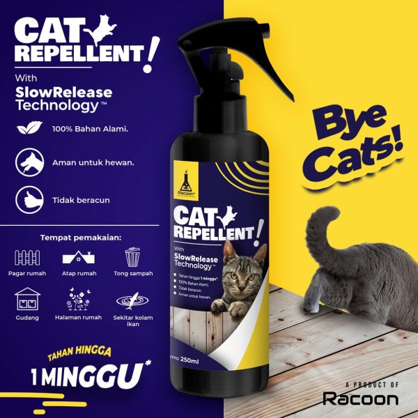 Racoon Cairan Pengusir Kucing 100% Bahan Alami / Garansi Uang Kembali Cat Repellent
