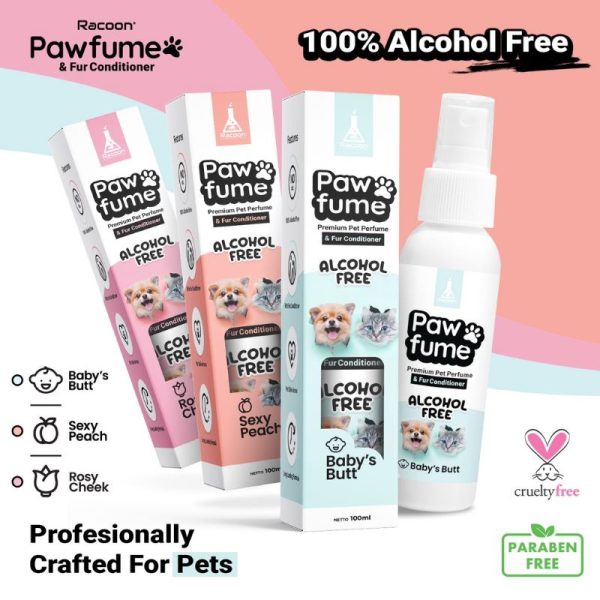 racoon-pawfume-fur-conditioner-100ml-parfum-hewa-4 Racoon PawFume & Fur Conditioner 100ml parfum hewan peliharaan Paw Fum