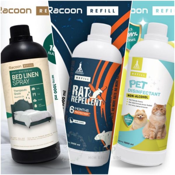 Racoon REFILL size 1 Liter Pet Disinfectant Racoon Rat Repellent 1L Racoon Bed Linen 1000ml