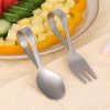 READY STOCK SENDOK AJAIB Sendok Garpu anak Stainless steel training spoon fork sendok BLW Sendok Makan Anak Ducktip Made In Japan baby kingdom