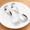 READY STOCK SENDOK AJAIB Sendok Garpu anak Stainless steel training spoon fork sendok BLW Sendok Makan Anak Ducktip Made In Japan baby kingdom