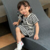 Roona Korean Tweed Dress For Kids - Import Quality