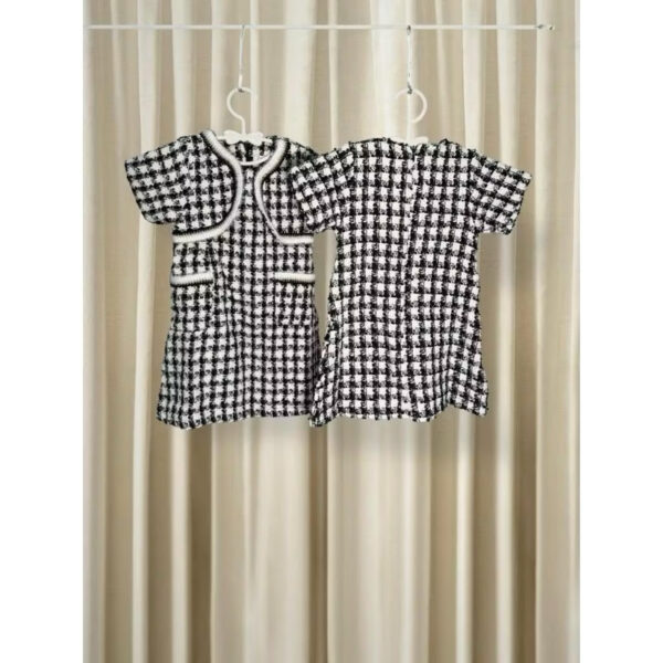 Roona Korean Tweed Dress For Kids - Import Quality