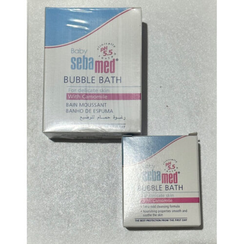 Sebamed baby bubble bath 50ml / liquid cleanser 25ml travel size