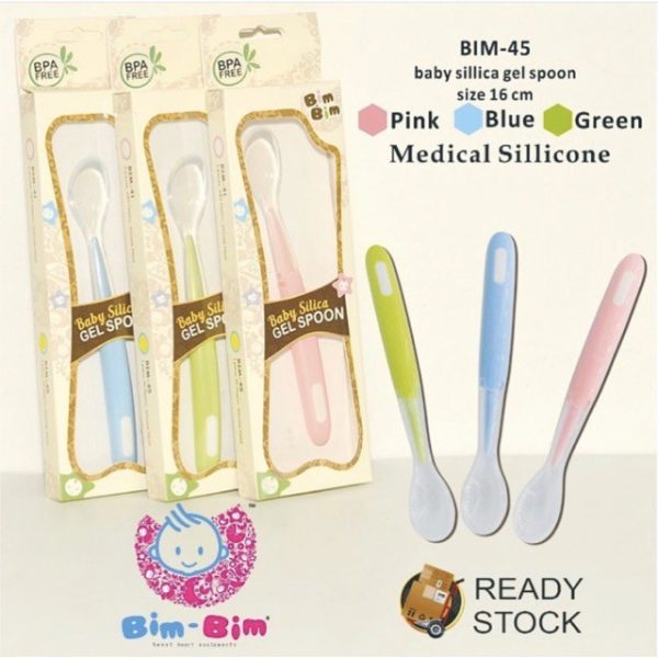 Sendok silikon - Silicon spoon silicone spoon bim-45 sendok makan mpasi bayi silicone mirip sugar baby