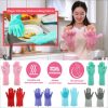 SEPASANG Multi Purpose Gloves Brush Sarung Tangan Sikat silicone oven dapur cuci piring Magic Glove