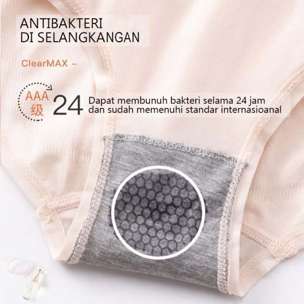 [Set Kotak 4pcs] Celana dalam antibakteri graphene wanita Pakaian Dalam CD anti bacterial seamless